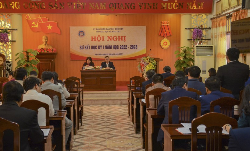 Toàn cảnh Hội nghị Sơ kết học kỳ I, năm học 2022 – 2023 tại Điện Biên.
