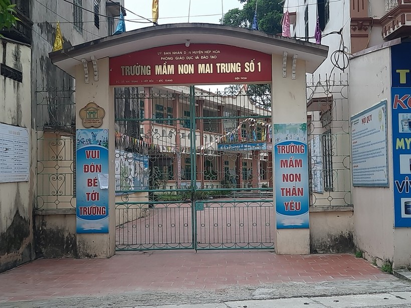 Trường Mầm non Mai Trung số 1, nơi bà Nguyễn Thị Hiên làm Hiệu trưởng.