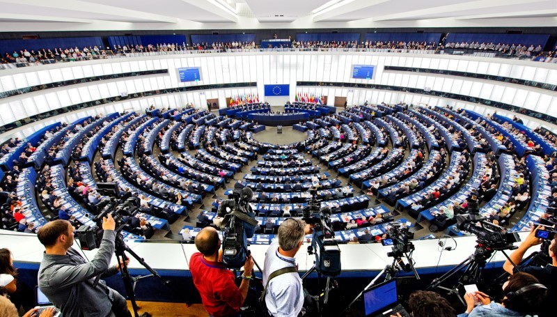 Một phiên bỏ phiếu của Nghị viện châu Âu phê chuẩn EVFTA.