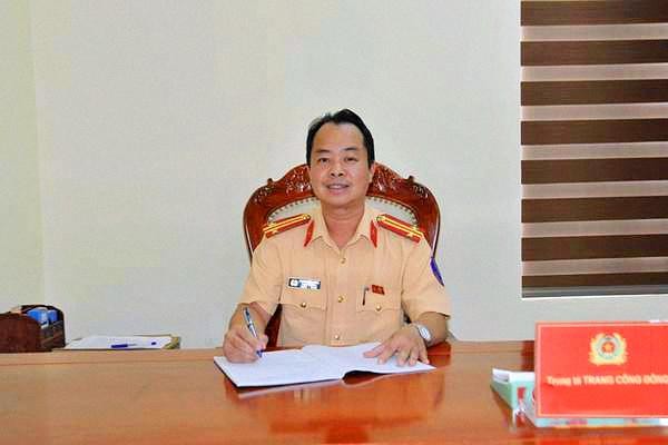 Trung tá Trang Công Đông - Trạm trưởng Trạm CSGT Quảng Xương.
