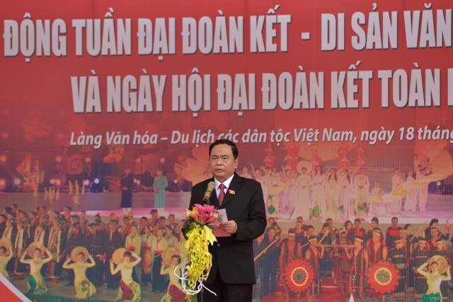 Chủ tịch Ủy ban Trung ương MTTQ Việt Nam Trần Thanh Mẫn phát biểu tại lễ khai mạc