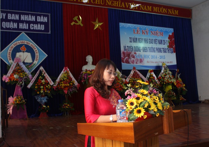 Bà Trần Thị Thúy Hà – Trưởng phòng GD&ĐT Hải Châu.
