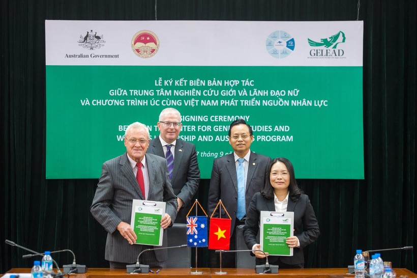 Lễ ký Biên bản hợp tác giữa Trung tâm nghiên cứu giới và Lãnh đạo nữ (GeLead) thuộc Học viện Chính trị Quốc gia Hồ Chí Minh và Chương trình Úc cùng Việt Nam phát triển nguồn nhân lực (Aus4Skills)