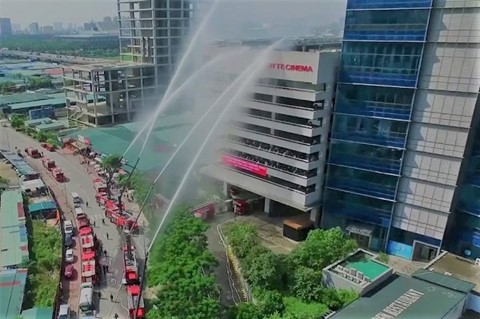 Diễn tập PCCC và cứu hộ cứu nạn ở nhà cao tầng ở Hà Nội (Ảnh minh họa)