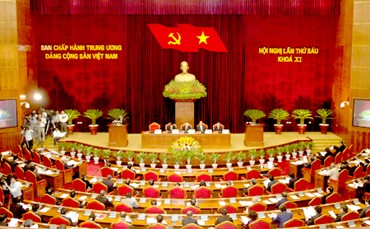 Khai mạc Hội nghị lần thứ 6 Ban Chấp hành Trung ương Đảng khoá XI. Ảnh theo VGP