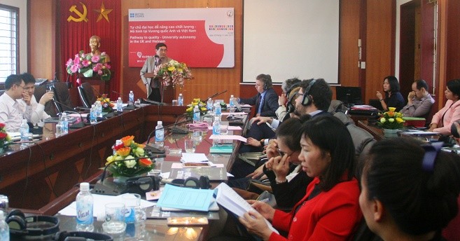 GS Đào Trọng Thi, Đại học Quốc gia Hà Nội, Chủ nhiệm đề tài nghiên cứu cấp nhà nước về tự chủ đại học phát biểu tại hội thảo