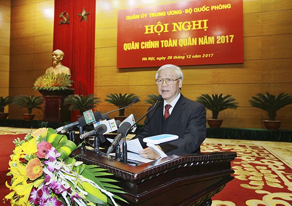 Tổng Bí thư Nguyễn Phú Trọng, phát biểu chỉ đạo Hội nghị.