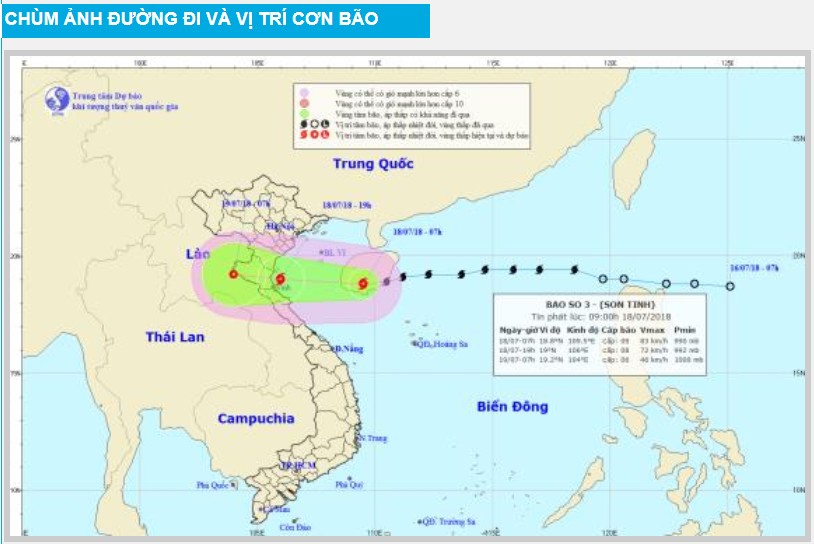 Bão giật cấp 11 ảnh hưởng trực tiếp từ Thái Bình đến Hà Tĩnh
