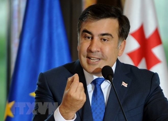 Cựu Tổng thống Gruzia, đồng thời là cựu Thống đốc tỉnh Odessa, ông Mikhail Saakashvili. (Nguồn: AFP/TTXVN)