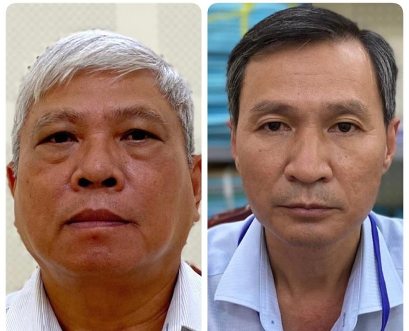Ông Việt (trái) và ông Nhân bị khởi tố bắt giam.