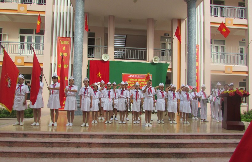 Học sinh Trường THCS Nguyễn Hữu Tiến, tỉnh Hà Nam.