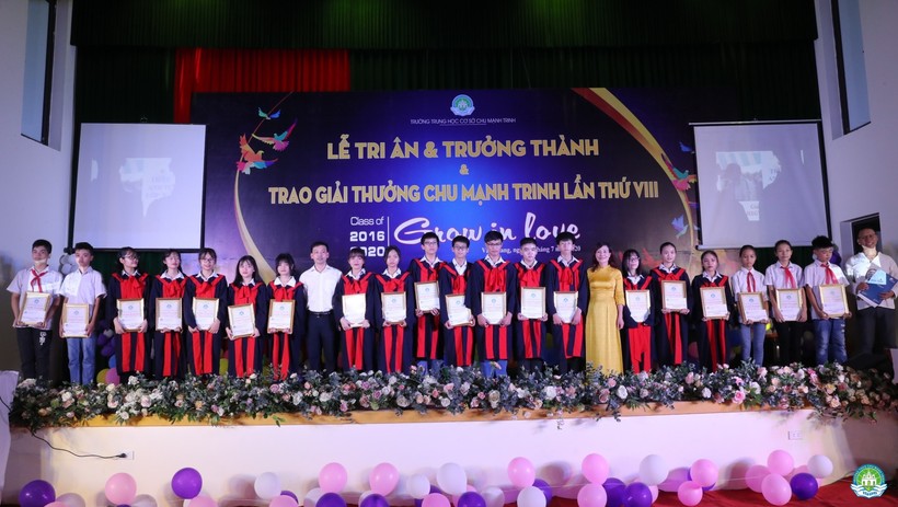 Lễ trưởng thành dành cho học sinh khối 9 Trường THCS Chu Mạnh Trinh.