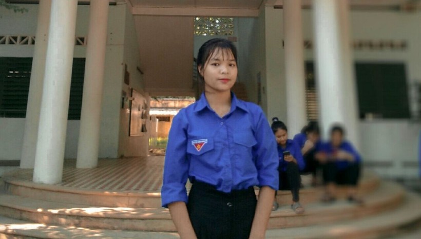 Cao Thị Thanh Lễ hiện đang là sinh viên Trường Đại học Quy Nhơn, Quy Nhơn. Ảnh: NVCC. 