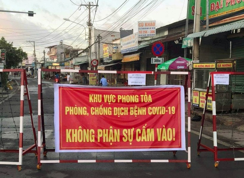 Gần 300 hộ dân với gần 1.500 người sống tại xã Đại Phước, huyện Nhơn Trạch, tỉnh Đồng Nai đã bị phong tỏa tạm thời. (Ảnh: Internet).