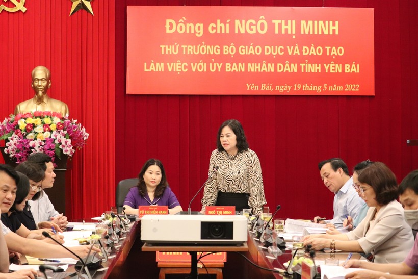 Thứ trưởng Ngô Thị Minh kiểm tra công tác giáo dục và thực hiện Kế hoạch 29 tại Yên Bái