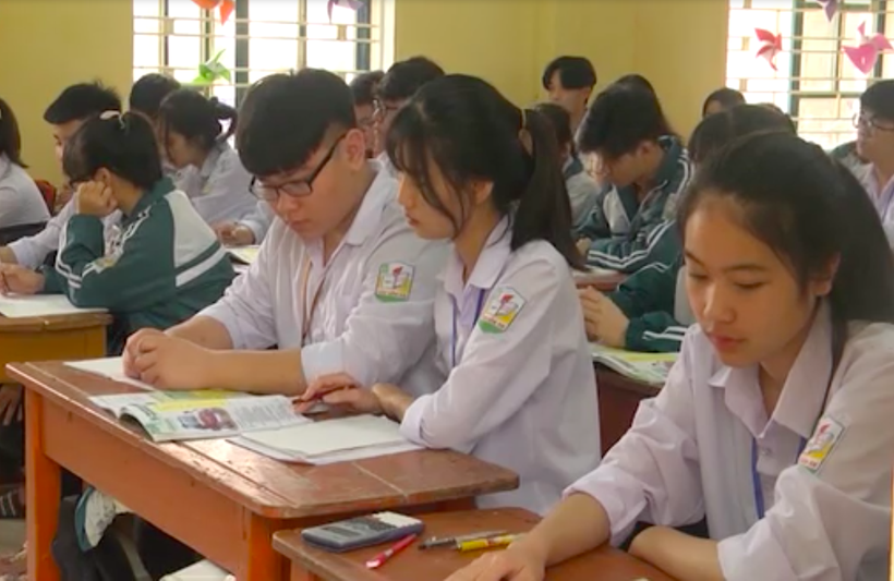 Giờ học ôn của HS Trường THPT Chu Văn An, tỉnh Yên Bái