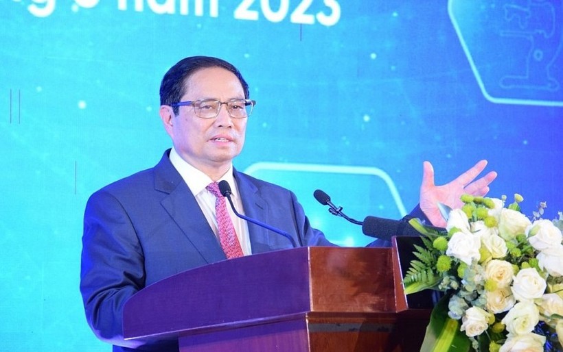 Thủ tướng Chính phủ Phạm Minh Chính phát biểu chỉ đạo tại ngày Khoa học và Công nghệ Việt Nam.
