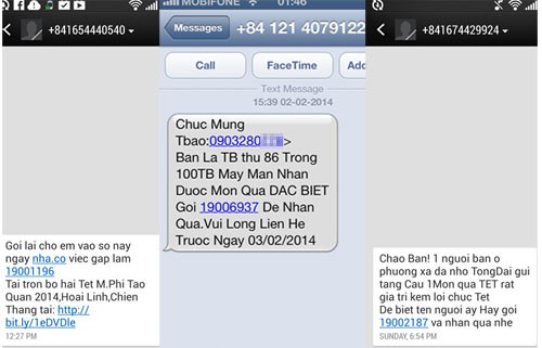 SMS lừa đảo bùng phát trở lại trong Tết