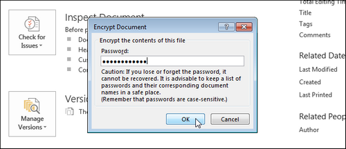 Thiết lập mật khẩu cho tài liệu Word 