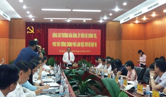 Phó Thủ tướng Trương Hòa Bình phát biểu tại buổi làm việc
