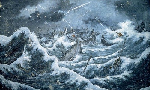 Cơn bão dữ dội khiến quân xâm lược Mông Cổ đại bại trước người Nhật. 