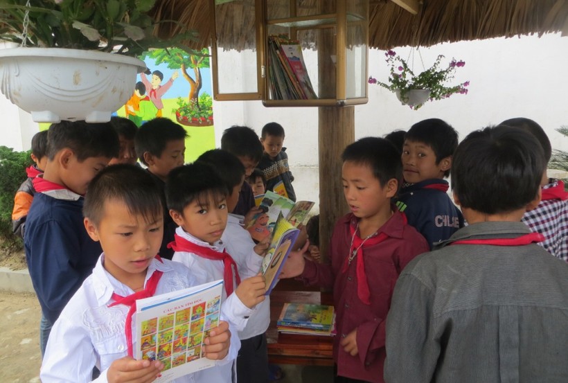 Thư viện ngoài trời tại trường PTDTBTTH Ngán Chiên huyện Xín Mần