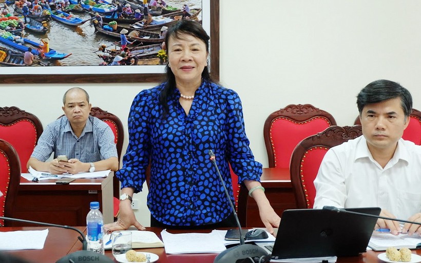 Thứ trưởng Nguyễn Thị Nghĩa phát biểu tại buổi làm việc