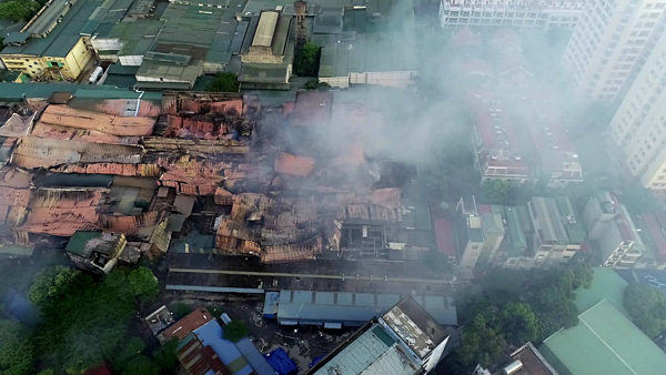 Vụ cháy công ty Rạng Đông gây lo ngại ảnh hưởng đến môi trường xung quanh.