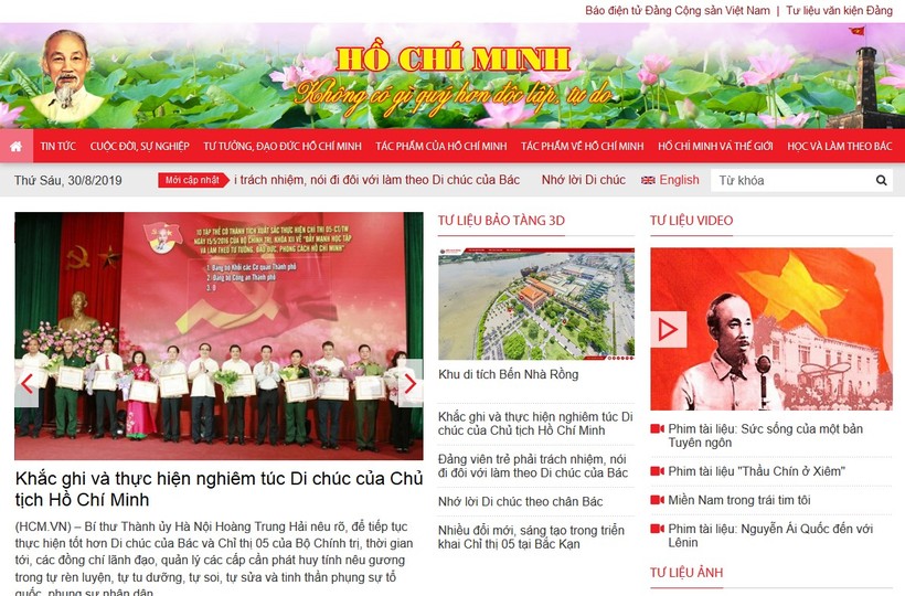 Trang thông tin về Chủ tịch Hồ Chí Minh 