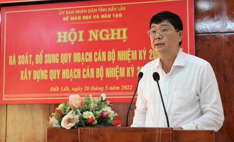 Giám đốc Sở GD&ĐT Phạm Đăng Khoa phát biểu.