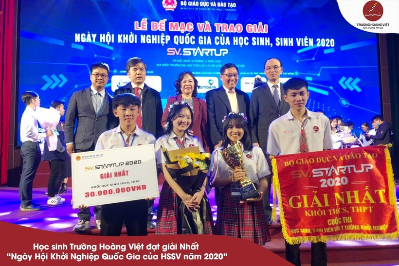 Học sinh Trường Hoàng Việt đạt giải Nhất tại Ngày hội khởi nghiệp Quốc gia 2020.