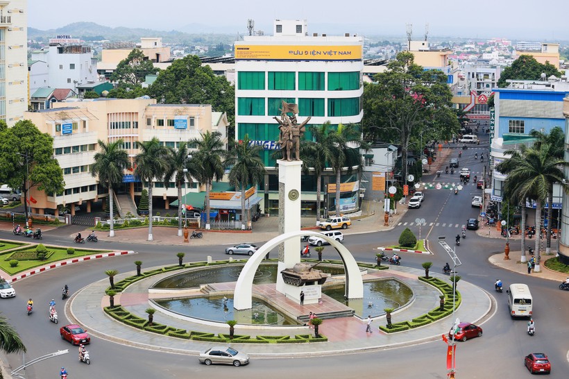 Ngã 6 trung tâm TP Buôn Ma Thuột, tỉnh Đắk Lắk (Ảnh: TT)