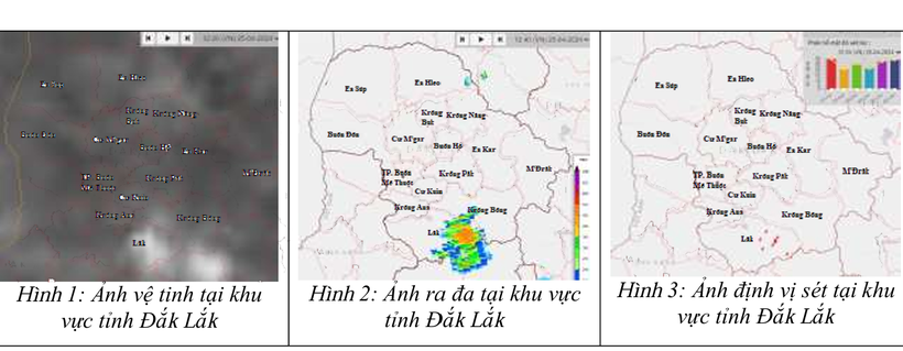 Ảnh dự báo của Trung tâm khí tượng thủy văn Đắk Lắk.