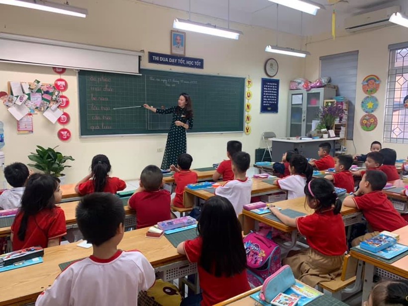 Lớp học tại Trường Tiểu học Phan Đình Giót