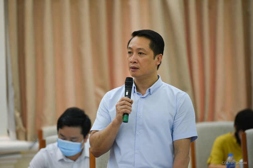 Chánh Thanh tra Bộ GD&ĐT Nguyễn Đức Cường phát biểu tại hội nghị.