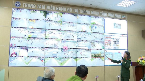 Hệ thống camera giám sát thông minh của tỉnh Thái Bình. Ảnh: Khánh Linh.