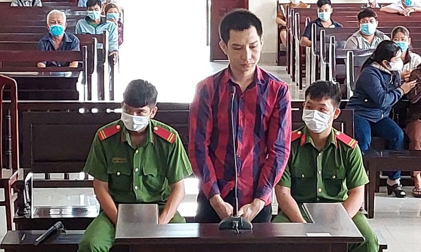 Bị cáo Lê Hữu Thạnh tại phiên toà xét xử.
