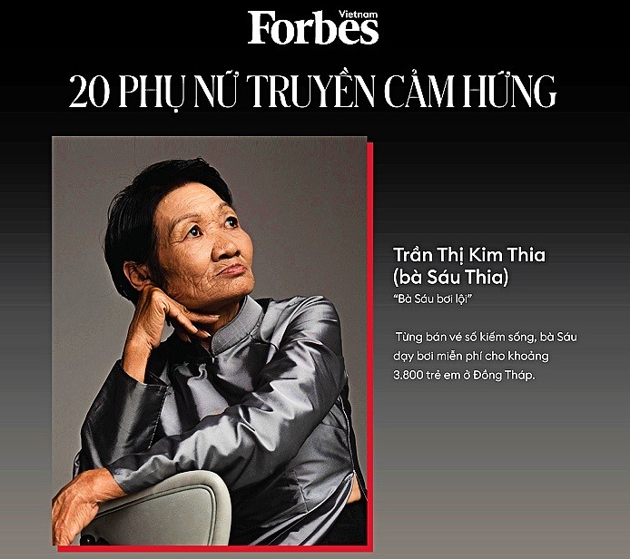 Bà Sáu Thia vừa được Tạp chí Forbes Việt Nam bình chọn là một trong 20 phụ nữ truyền cảm hứng năm 2021.