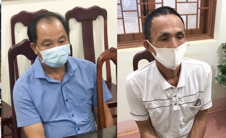 Đối tượng Hồ Doãn Tú (trái) và Phạm Đình Lan bị bắt giữ sau nhiều năm lẩn trốn. Ảnh: Công an tỉnh Đắk Nông.