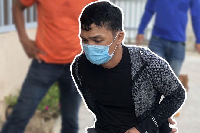 Đối tượng Trần Văn Quang bị cơ quan chức năng bắt giữ. Ảnh: Công an Bình Thuận.