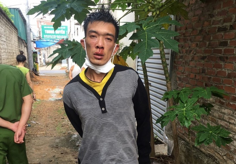 Đối tượng Nguyễn Văn Lượng bị bắt giữ sau khi thực hiện vụ cướp giật tài sản.