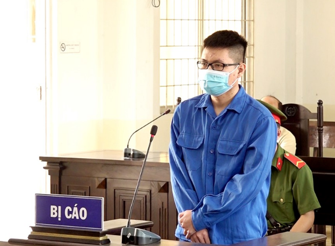 Bị cáo Nguyễn Thiện Nghị tại phiên tòa xét xử. Ảnh: Công an An Giang.