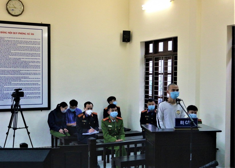Bị cáo Lê Văn Tuyến tại phiên toà xét xử.