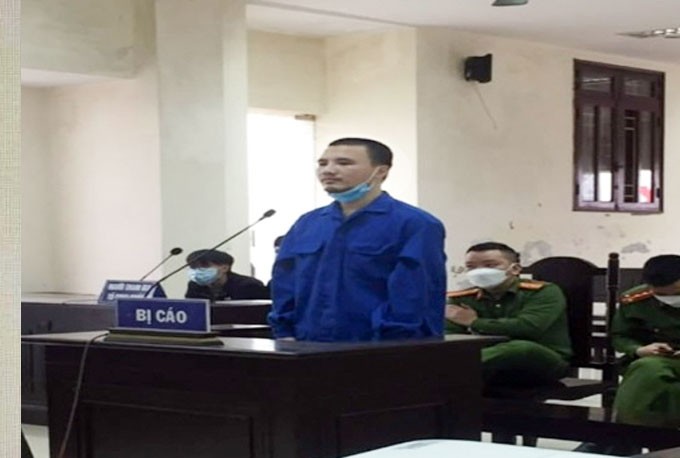 Bị cáo Trịnh Quang Tuyên tại phiên tòa xét xử.