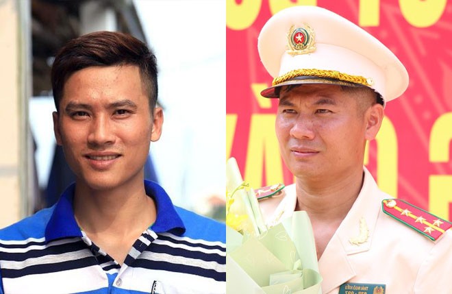 Anh Nguyễn Văn Chính và Đại úy Thái Ngô Hiếu.