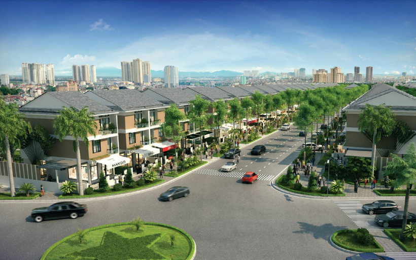 Phối cảnh tổng thể tiểu khu An Phú Villa nằm trong dự án khu đô thị Dương Nội.