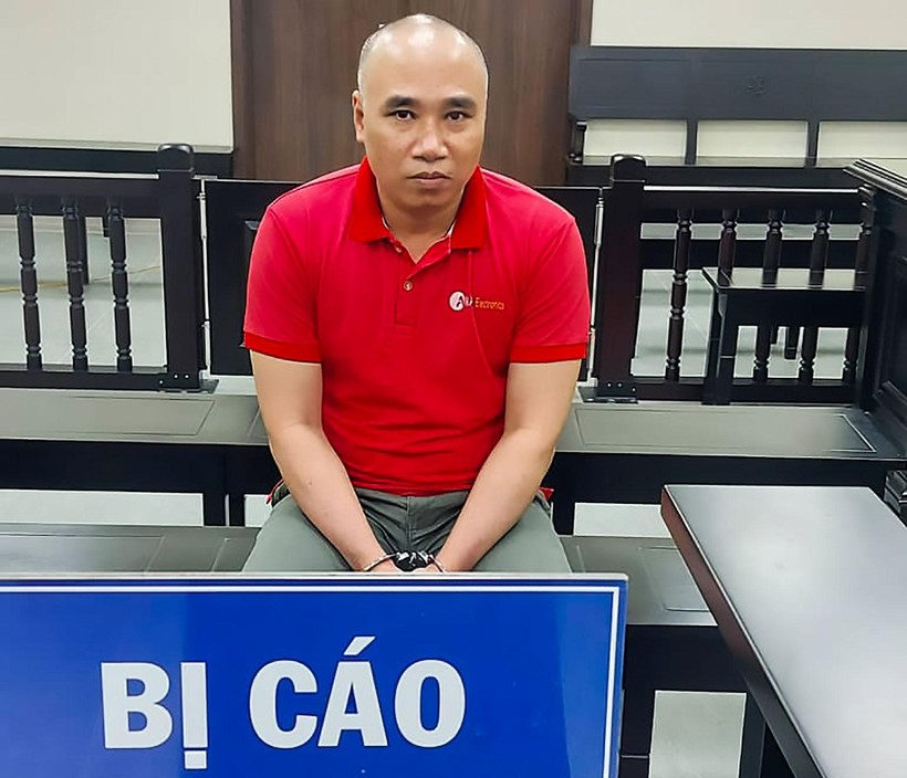 Bị cáo Nguyễn Văn Quỳnh tại phiên tòa xét xử.
