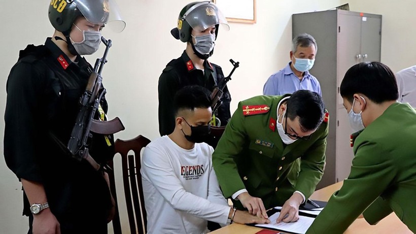 Nguyễn Công Dũng thời điểm bị cơ quan chức năng bắt giữ sau khi gây án.