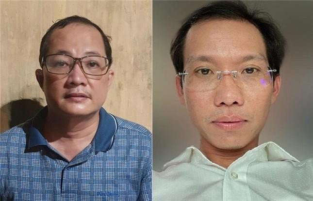 Cựu Giám đốc Bệnh viện TP. Thủ Đức Nguyễn Minh Quân (trái) và bị can Nguyễn Văn Lợi (Giám đốc Công ty Nguyễn Tâm) liên quan đến vụ án.