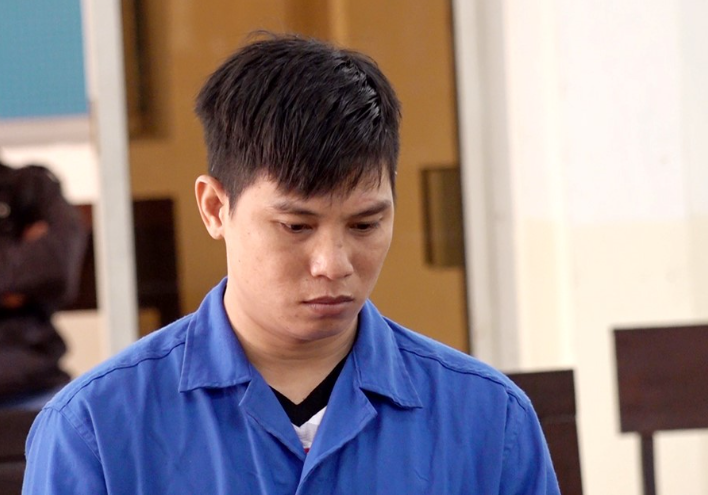 Bị cáo Võ Văn Giàu tại phiên tòa xét xử.